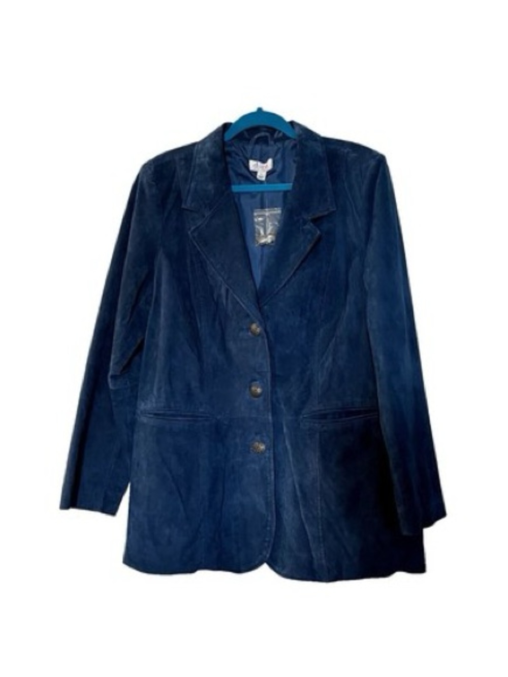 Di & Co Tailored Deep Blue Suede Blazer Jacket - Picture 2 of 3
